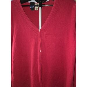 august max Silk Cashmere Blend Button Up Sweater Size 1X